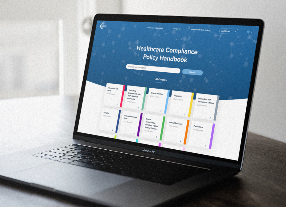 Maestro created a digital and interactive Healthcare Compliance Policy Handbook for Celgene.